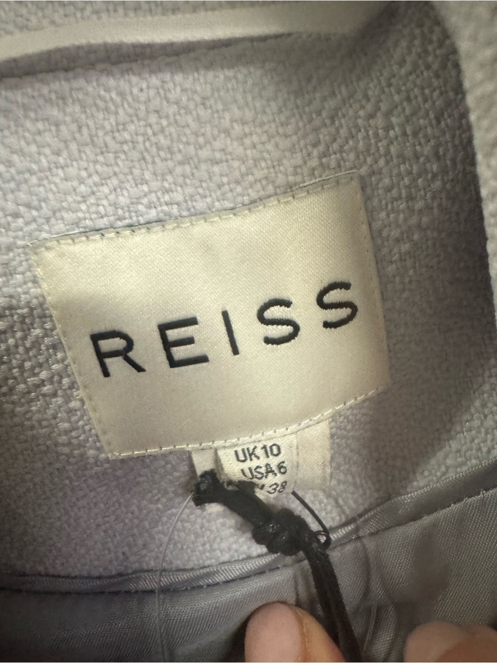NWT Reiss Melania Fitted High Neck Soft Grey Coat Sz UK 10 / US 6 - Picture 6 of 9